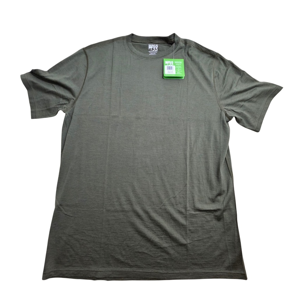 Minus33 NWT T-Shirt XXL Olive Drab 100% Merino Wool Lightweight Base Layer